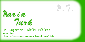 maria turk business card